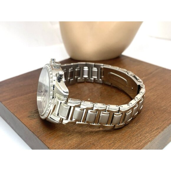 Seiko Women's Watch SNDY21 Quartz Mother of Pearl Dial Chronograph Silver Steel - Picture 9 of 14